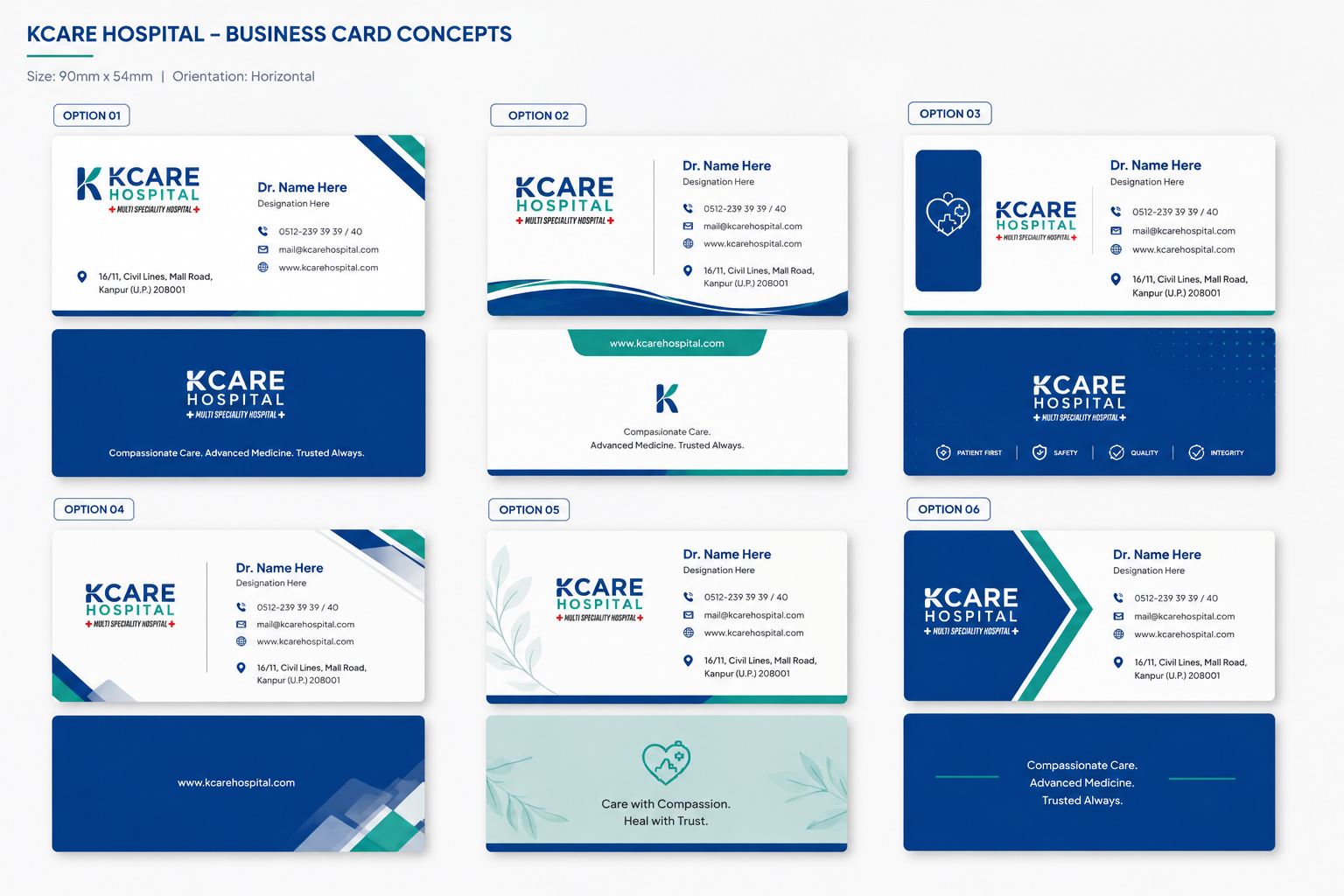 KCare business card options